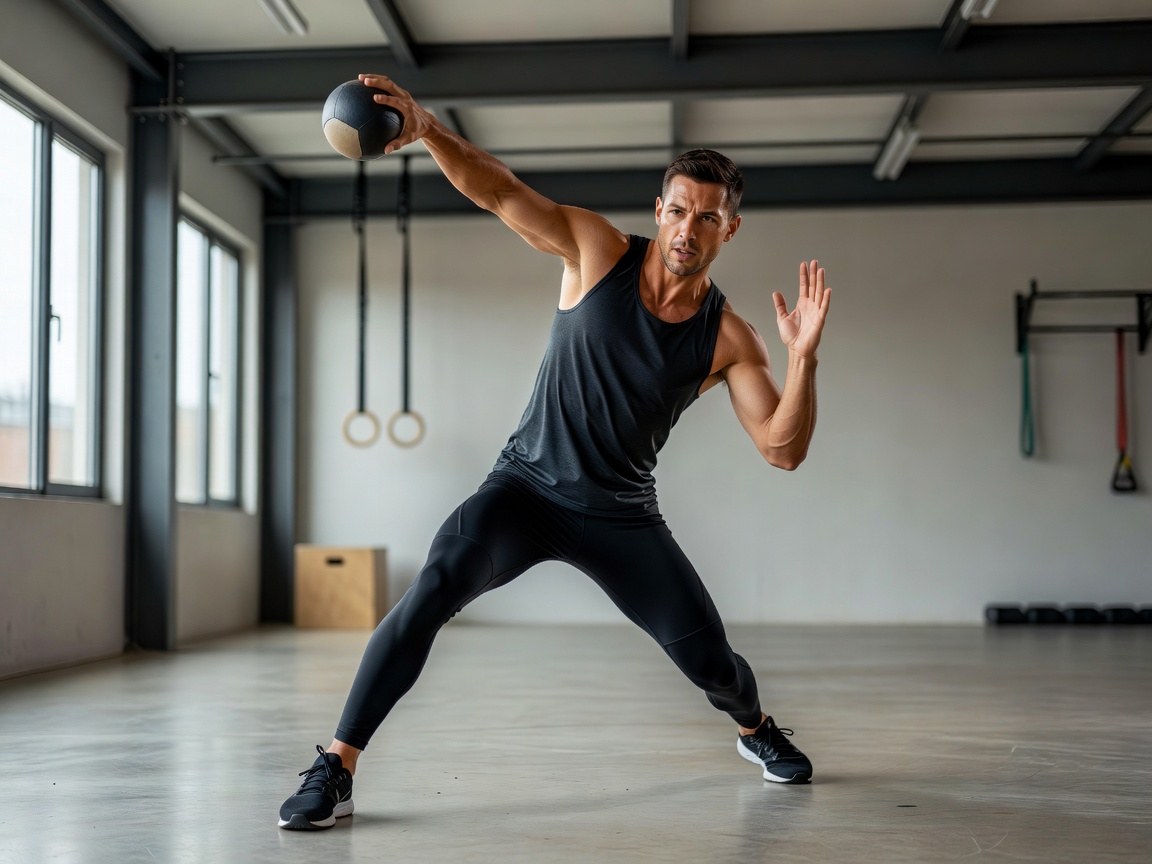 Person doing functional gymnastics and movement training
